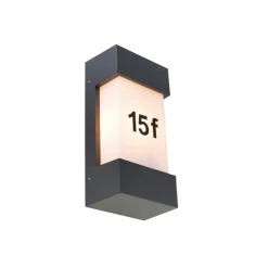 Moderne buiten wandlamp donkergrijs IP44 - Tide