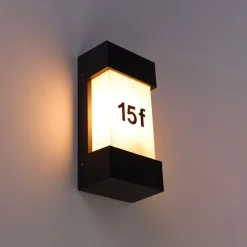 Moderne buiten wandlamp donkergrijs IP44 - Tide