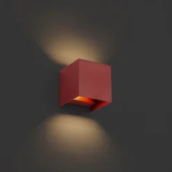 Moderne buiten wandlamp donker rood incl. LED IP54 - Edwin