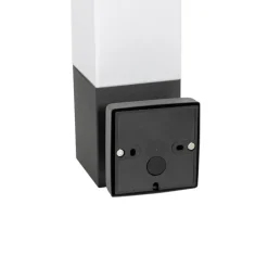 Moderne buiten wandlamp donkergrijs met opaal - Malios