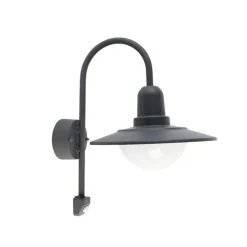 Moderne buiten wandlamp donkergrijs IP44 bewegingssensor - Herman