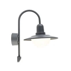 Moderne buiten wandlamp donkergrijs IP44 bewegingssensor - Herman