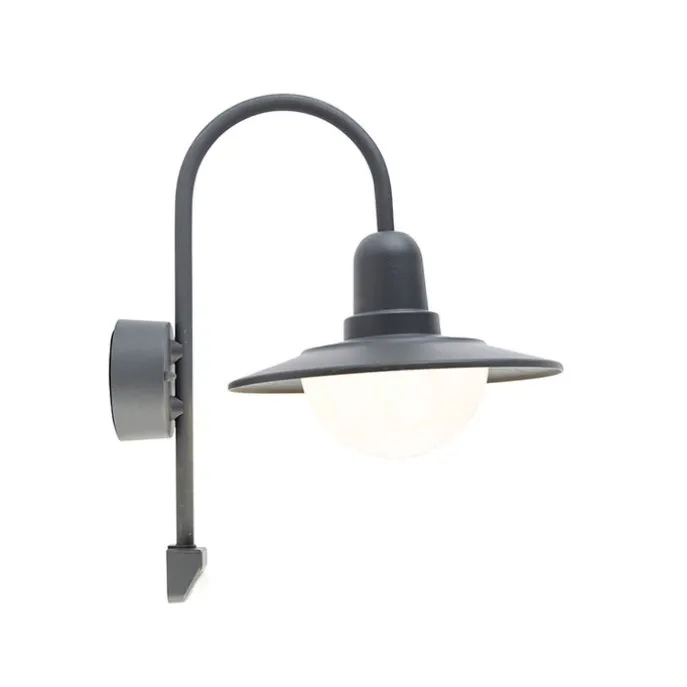 Moderne buiten wandlamp donkergrijs IP44 bewegingssensor - Herman