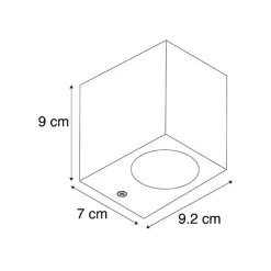 Moderne buiten wandlamp grijs van kunststof - Baleno