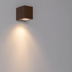 Moderne buiten wandlamp roestbruin kunststof - Baleno