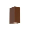 Moderne buiten wandlamp roestbruin kunststof 2-lichts - Baleno