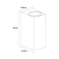 Moderne buiten wandlamp roestbruin kunststof 2-lichts - Baleno