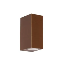 Moderne buiten wandlamp roestbruin kunststof 2-lichts - Baleno