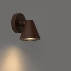 Moderne buiten wandlamp roestbruin IP44 verstelbaar - Ciara