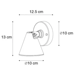 Moderne buiten wandlamp roestbruin IP44 verstelbaar - Ciara