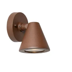 Moderne buiten wandlamp roestbruin IP44 verstelbaar - Ciara
