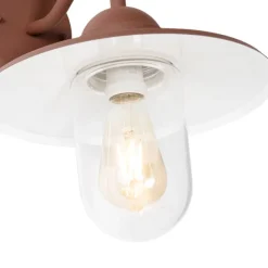 Moderne buiten wandlamp roestbruin IP44 - Kansas