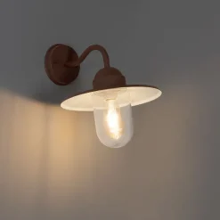 Moderne buiten wandlamp roestbruin IP44 - Kansas