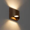 Moderne buiten wandlamp roestbruin incl. LED 2-lichts IP54 - Mal