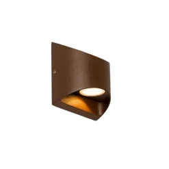 Moderne buiten wandlamp roestbruin incl. LED 2-lichts IP54 - Mal