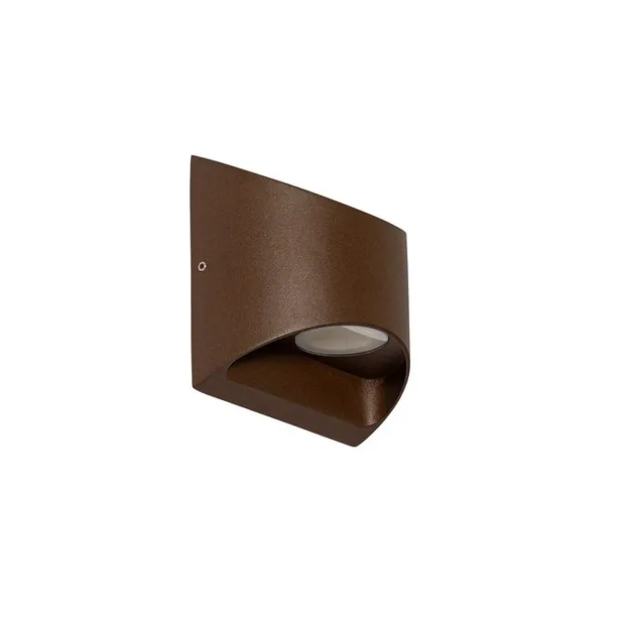 Moderne buiten wandlamp roestbruin incl. LED 2-lichts IP54 - Mal