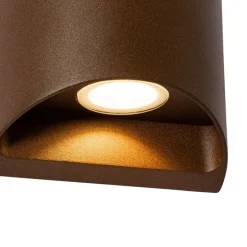 Moderne buiten wandlamp roestbruin incl. LED 2-lichts IP54 - Mal