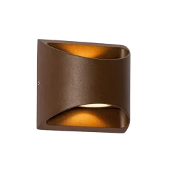 Moderne buiten wandlamp roestbruin incl. LED 2-lichts IP54 - Mal