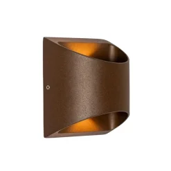 Moderne buiten wandlamp roestbruin incl. LED 2-lichts IP54 - Mal