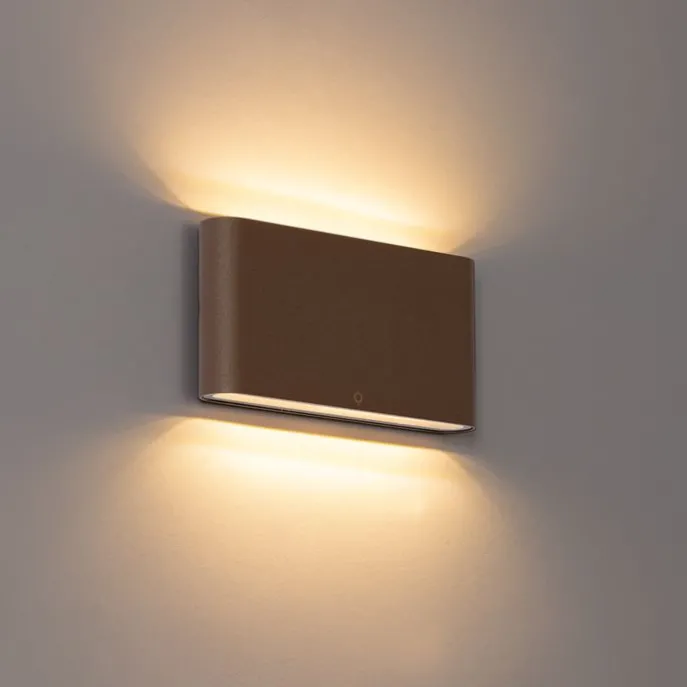 Moderne buiten wandlamp roestbruin 17,5 cm incl. LED IP65 - Batt