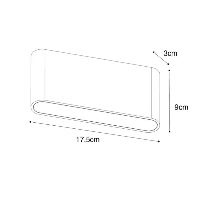 Moderne buiten wandlamp roestbruin 17,5 cm incl. LED IP65 - Batt