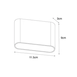 Moderne buiten wandlamp roestbruin 11,5 cm incl. LED IP65 - Batt