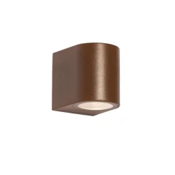 Moderne buiten wandlamp roestbruin kunststof ovaal - Baleno