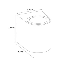 Moderne buiten wandlamp roestbruin kunststof ovaal - Baleno