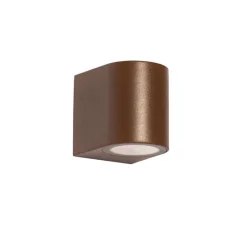 Moderne buiten wandlamp roestbruin kunststof ovaal - Baleno