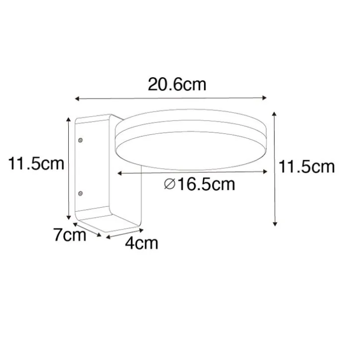 Moderne buiten wandlamp roestbruin incl. LED IP54 - Esmee