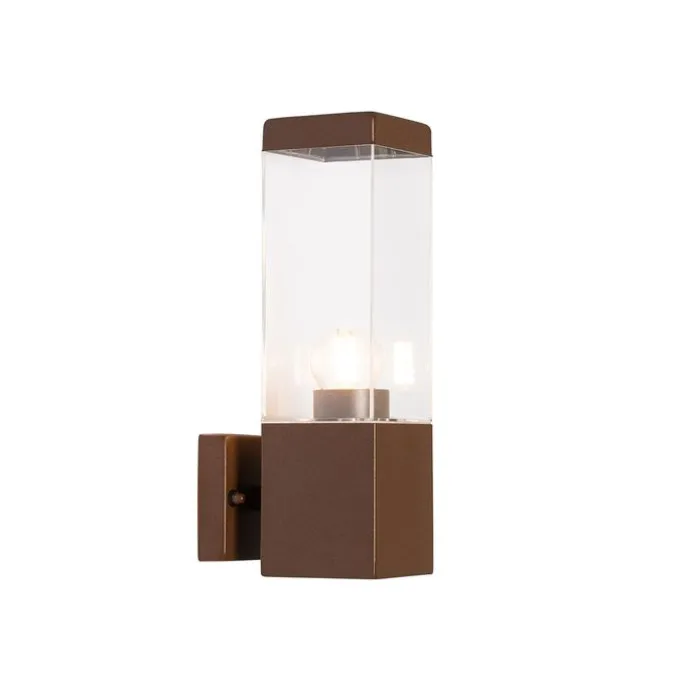 Moderne buiten wandlamp roestbruin - Malios