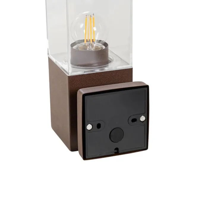 Moderne buiten wandlamp roestbruin - Malios