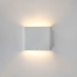 Moderne buiten wandlamp wit 11,5 cm incl. LED - Batt