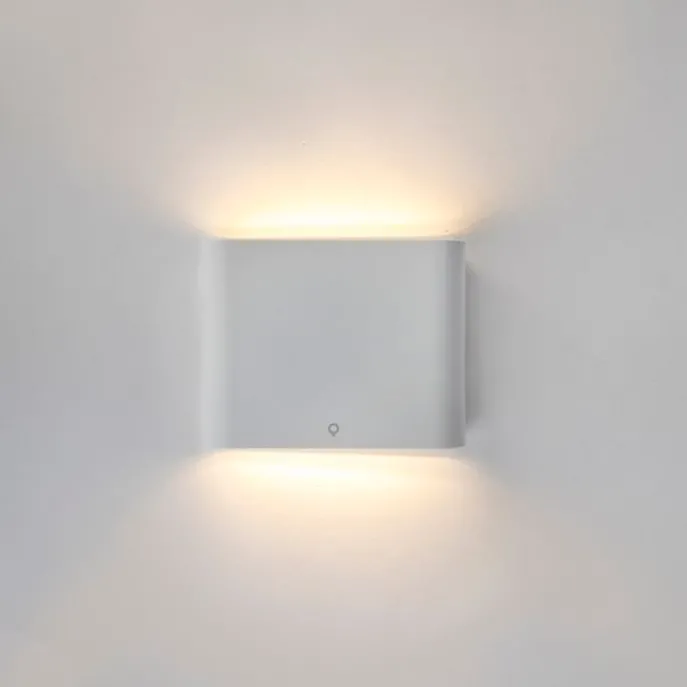 Moderne buiten wandlamp wit 11,5 cm incl. LED - Batt