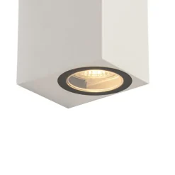 Moderne buiten wandlamp wit kunststof 2-lichts - Baleno