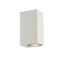 Moderne buiten wandlamp wit kunststof 2-lichts - Baleno
