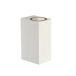 Moderne buiten wandlamp wit kunststof 2-lichts - Baleno