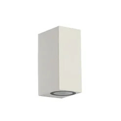 Moderne buiten wandlamp wit kunststof 2-lichts - Baleno