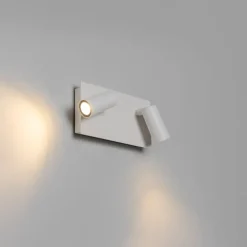 Moderne buiten wandlamp wit incl. LED 2-lichts IP54 - Simon