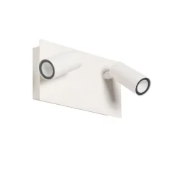 Moderne buiten wandlamp wit incl. LED 2-lichts IP54 - Simon