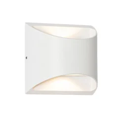Moderne buiten wandlamp wit incl. LED 2-lichts IP54 - Mal