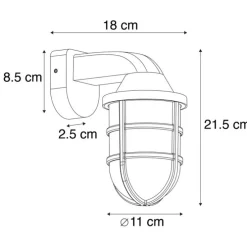 Moderne buiten wandlamp zwart IP54 - Joeri