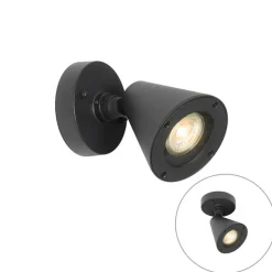 Moderne buiten wandlamp zwart IP44 verstelbaar - Ciara