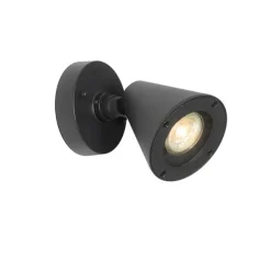 Moderne buiten wandlamp zwart IP44 verstelbaar - Ciara