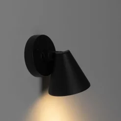 Moderne buiten wandlamp zwart IP44 verstelbaar - Ciara