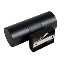 Moderne Buiten wandlamp zwart 2-lichts AR70 IP44 - Duo