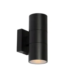 Moderne Buiten wandlamp zwart 2-lichts AR70 IP44 - Duo
