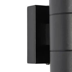 Moderne Buiten wandlamp zwart 2-lichts AR70 IP44 - Duo