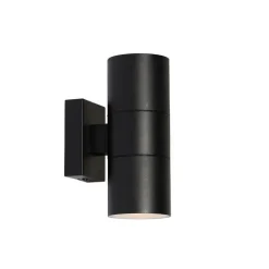 Moderne Buiten wandlamp zwart 2-lichts AR70 IP44 - Duo