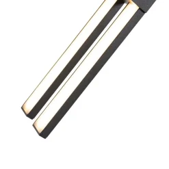 Moderne buiten wandlamp zwart incl. LED 2-lichts IP54 - Jamal